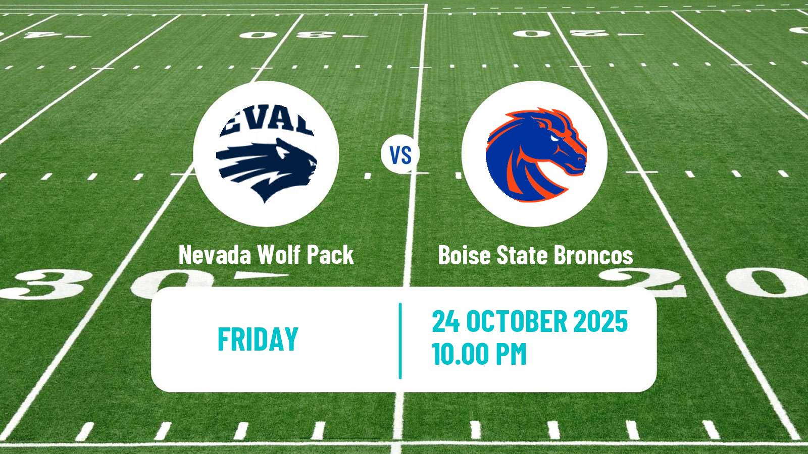American football NCAA College Football Nevada Wolf Pack - Boise State Broncos