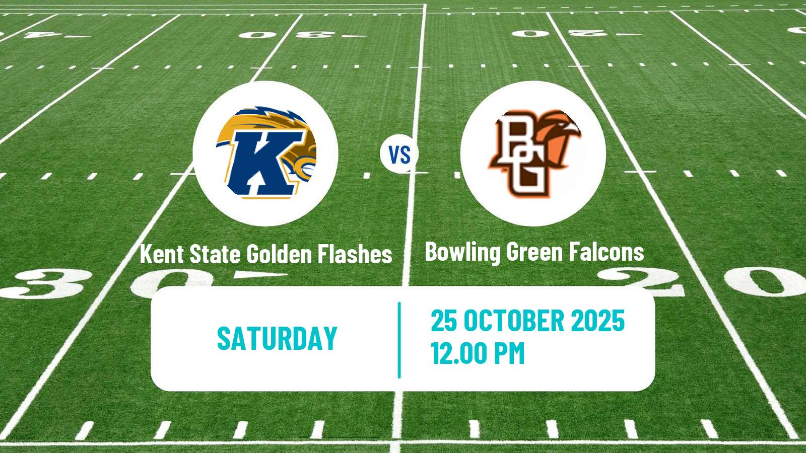 American football NCAA College Football Kent State Golden Flashes - Bowling Green Falcons