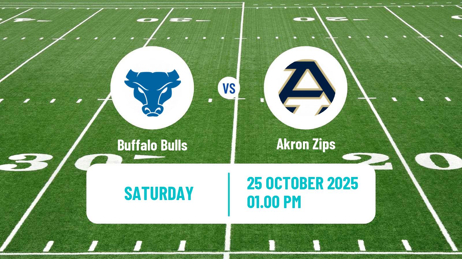 American football NCAA College Football Buffalo Bulls - Akron Zips