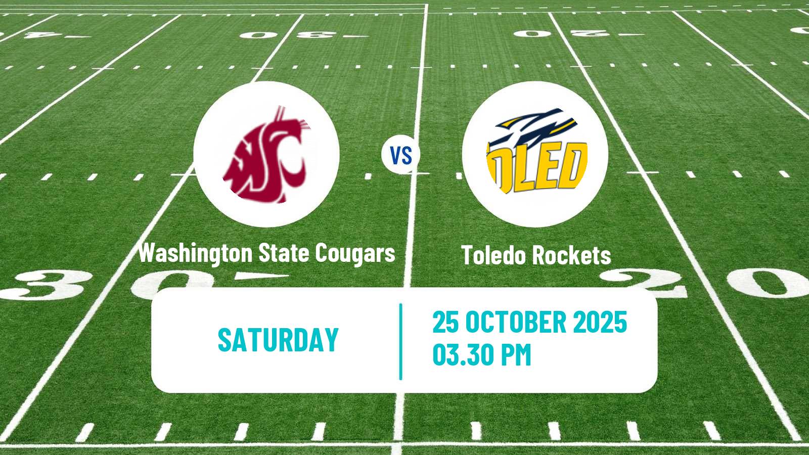 American football NCAA College Football Washington State Cougars - Toledo Rockets