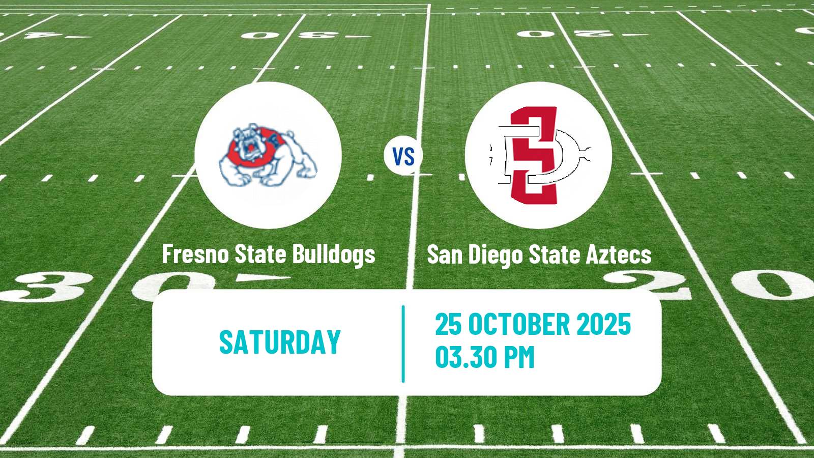 American football NCAA College Football Fresno State Bulldogs - San Diego State Aztecs