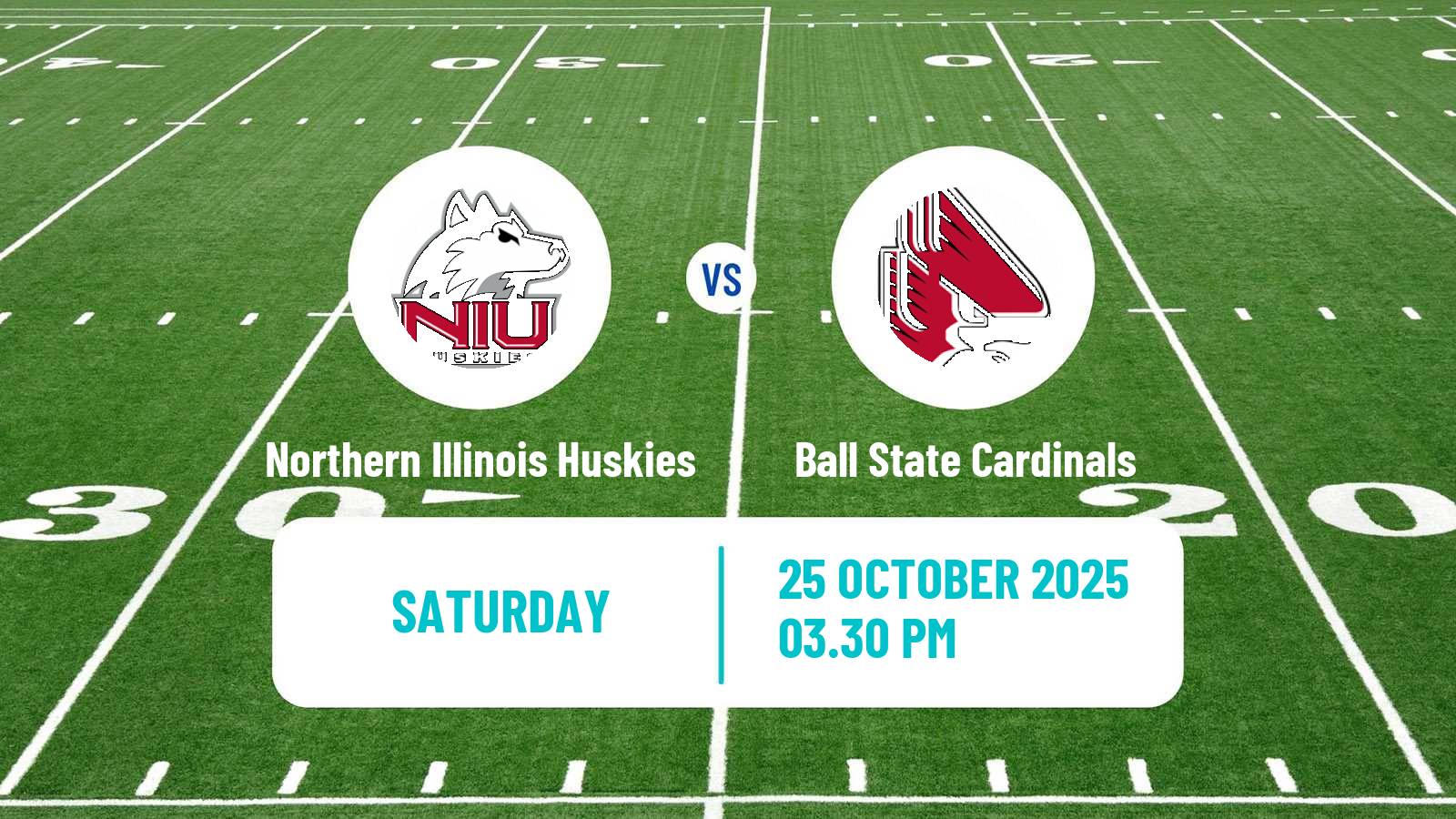 American football NCAA College Football Northern Illinois Huskies - Ball State Cardinals