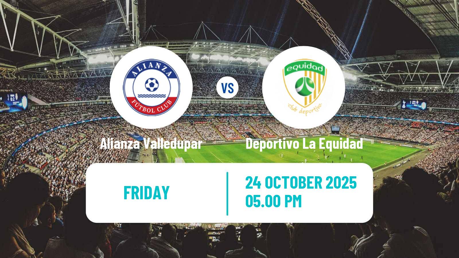 Football Colombian Primera A Alianza Valledupar - Deportivo La Equidad