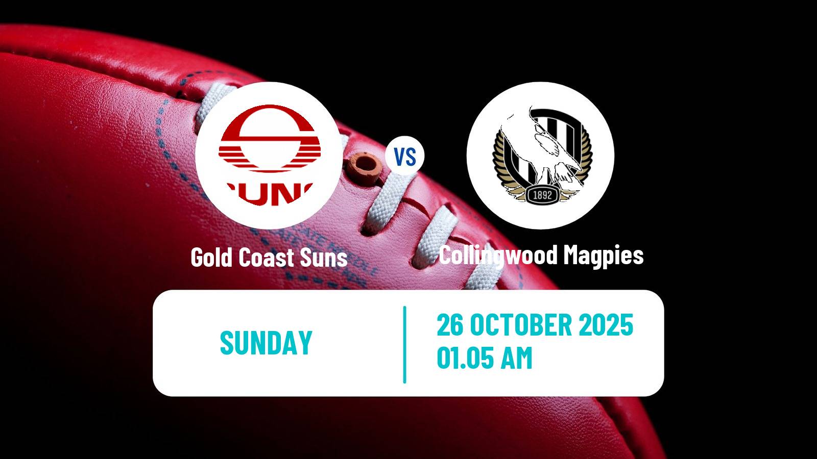 Aussie rules AFL Women Gold Coast Suns - Collingwood Magpies