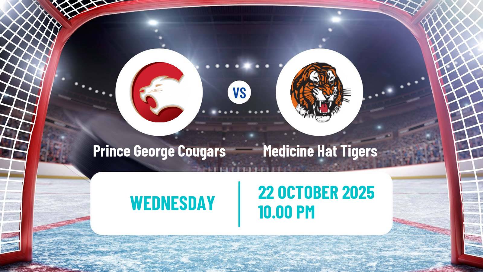 Hockey WHL Prince George Cougars - Medicine Hat Tigers