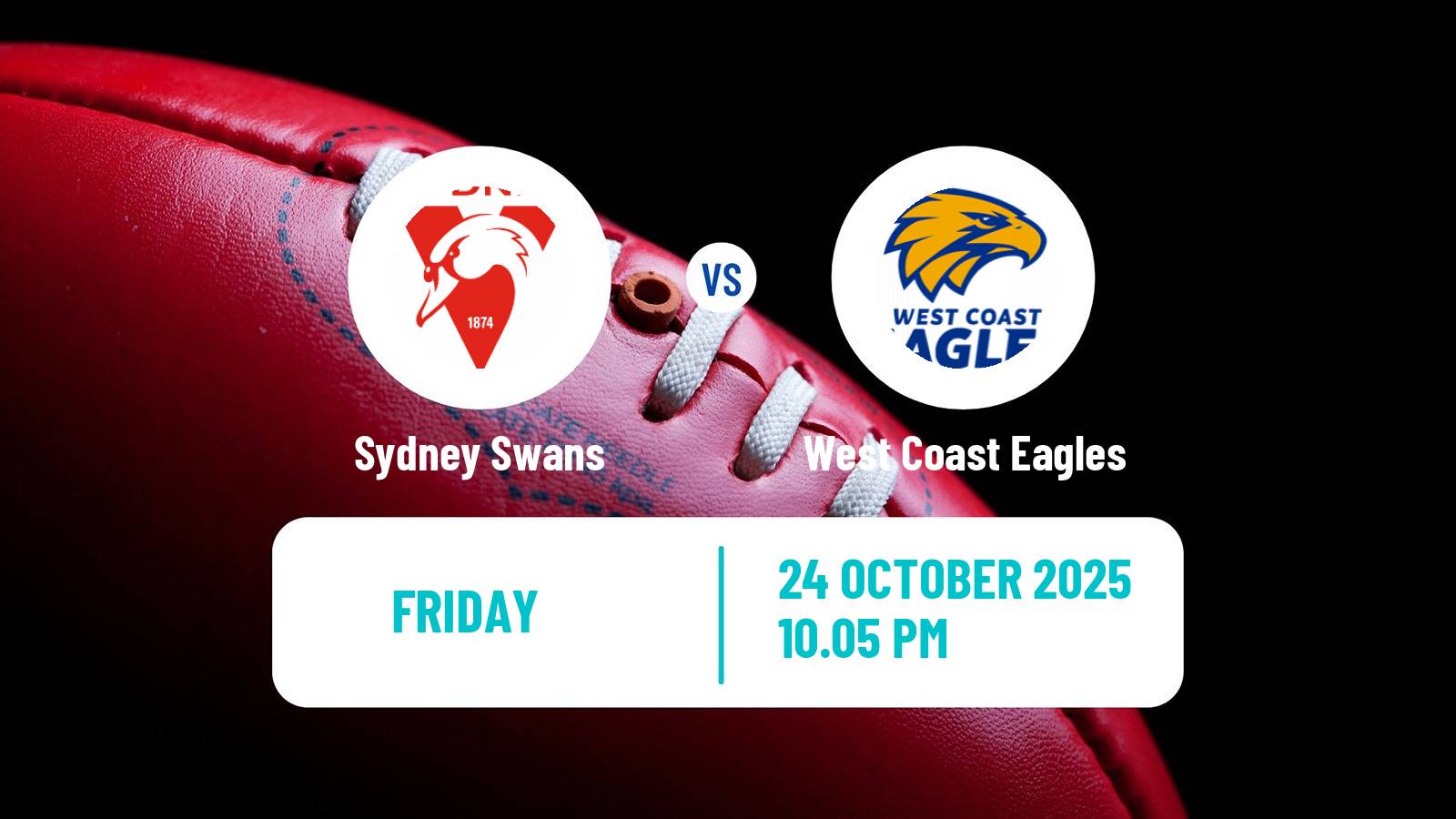 Aussie rules AFL Women Sydney Swans - West Coast Eagles