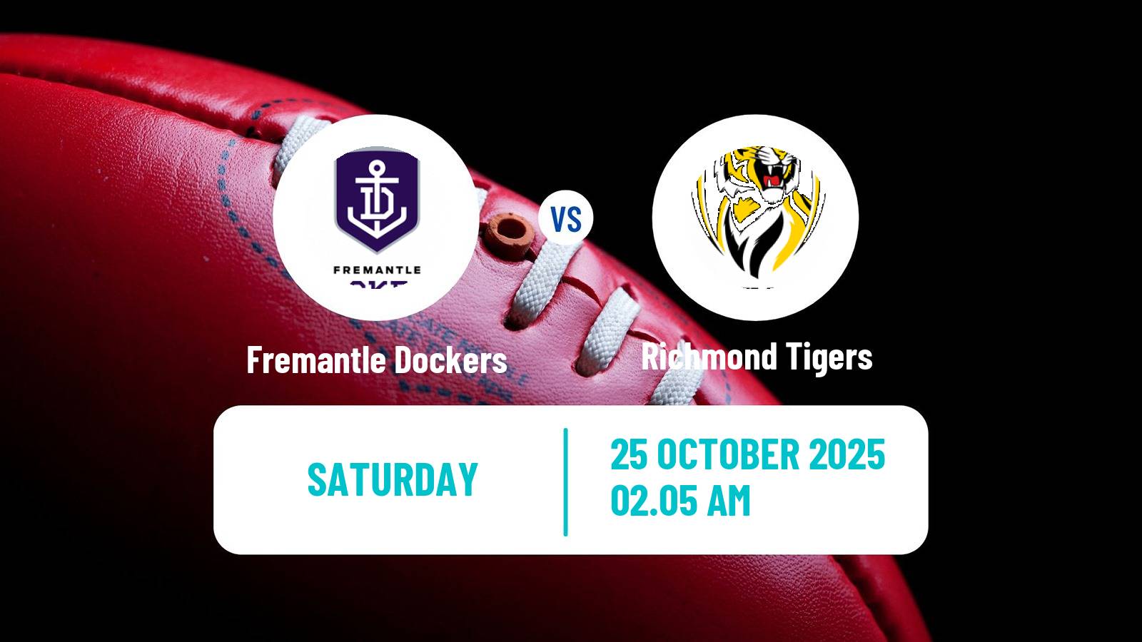 Aussie rules AFL Women Fremantle Dockers - Richmond Tigers