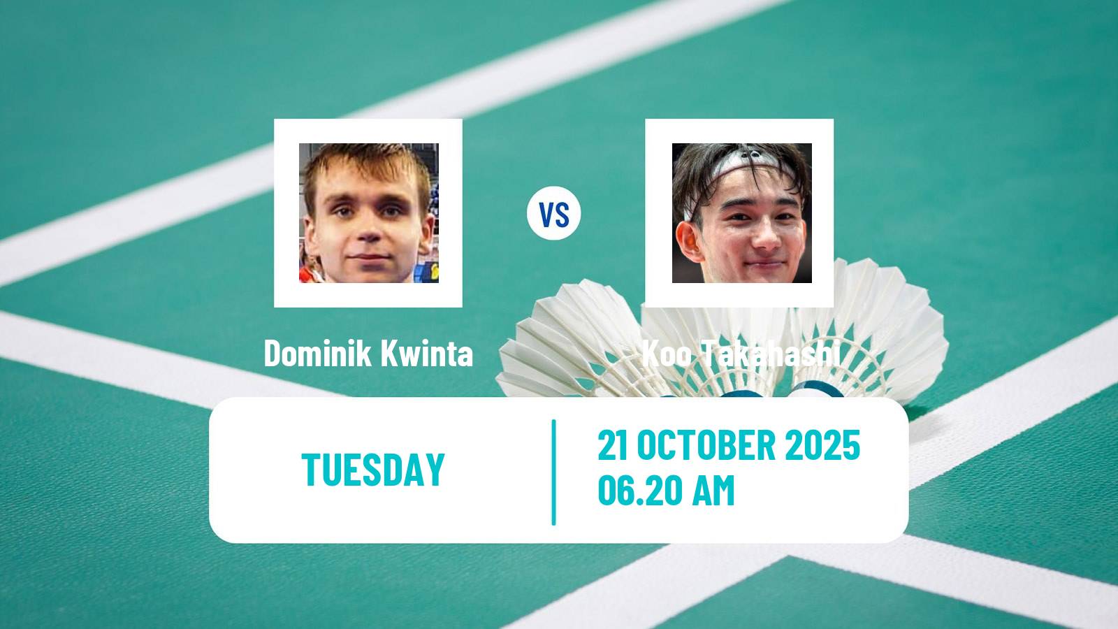 Badminton BWF World Tour Indonesia Masters 3 Men Dominik Kwinta - Koo Takahashi