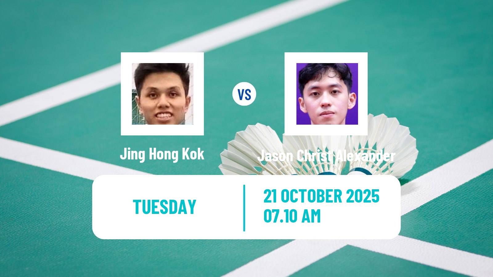 Badminton BWF World Tour Indonesia Masters 3 Men Jing Hong Kok - Jason Christ Alexander