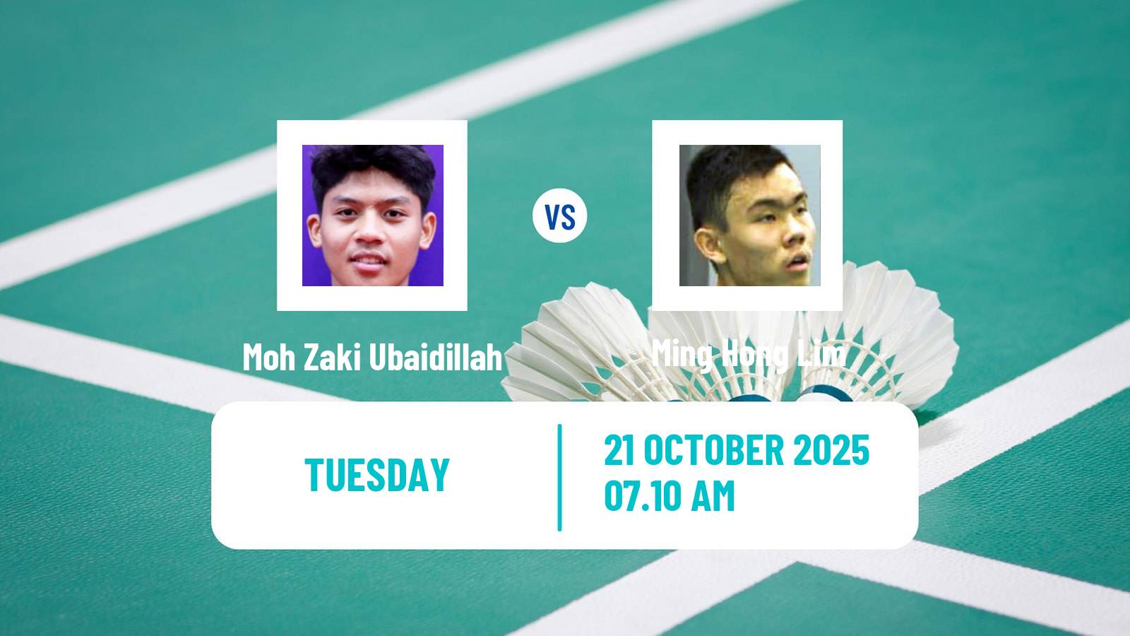 Badminton BWF World Tour Indonesia Masters 3 Men Moh Zaki Ubaidillah - Ming Hong Lim