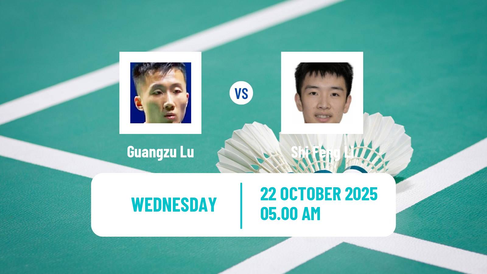 Badminton BWF World Tour French Open Men Guangzu Lu - Shi Feng Li