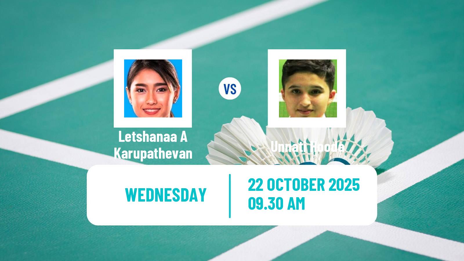 Badminton BWF World Tour French Open Women Letshanaa A Karupathevan - Unnati Hooda