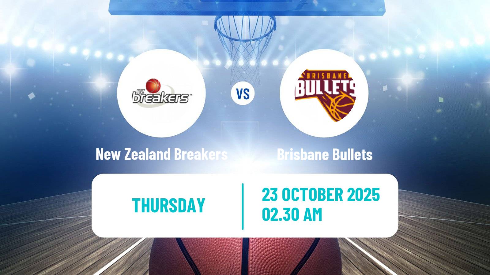 Basketball Australian NBL New Zealand Breakers - Brisbane Bullets