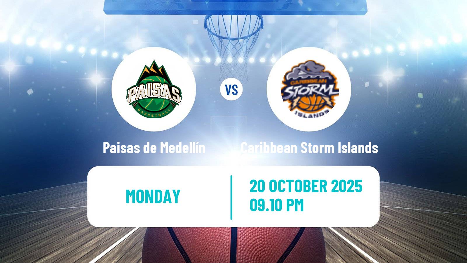 Basketball Colombian LBP Basketball Paisas de Medellín - Caribbean Storm Islands