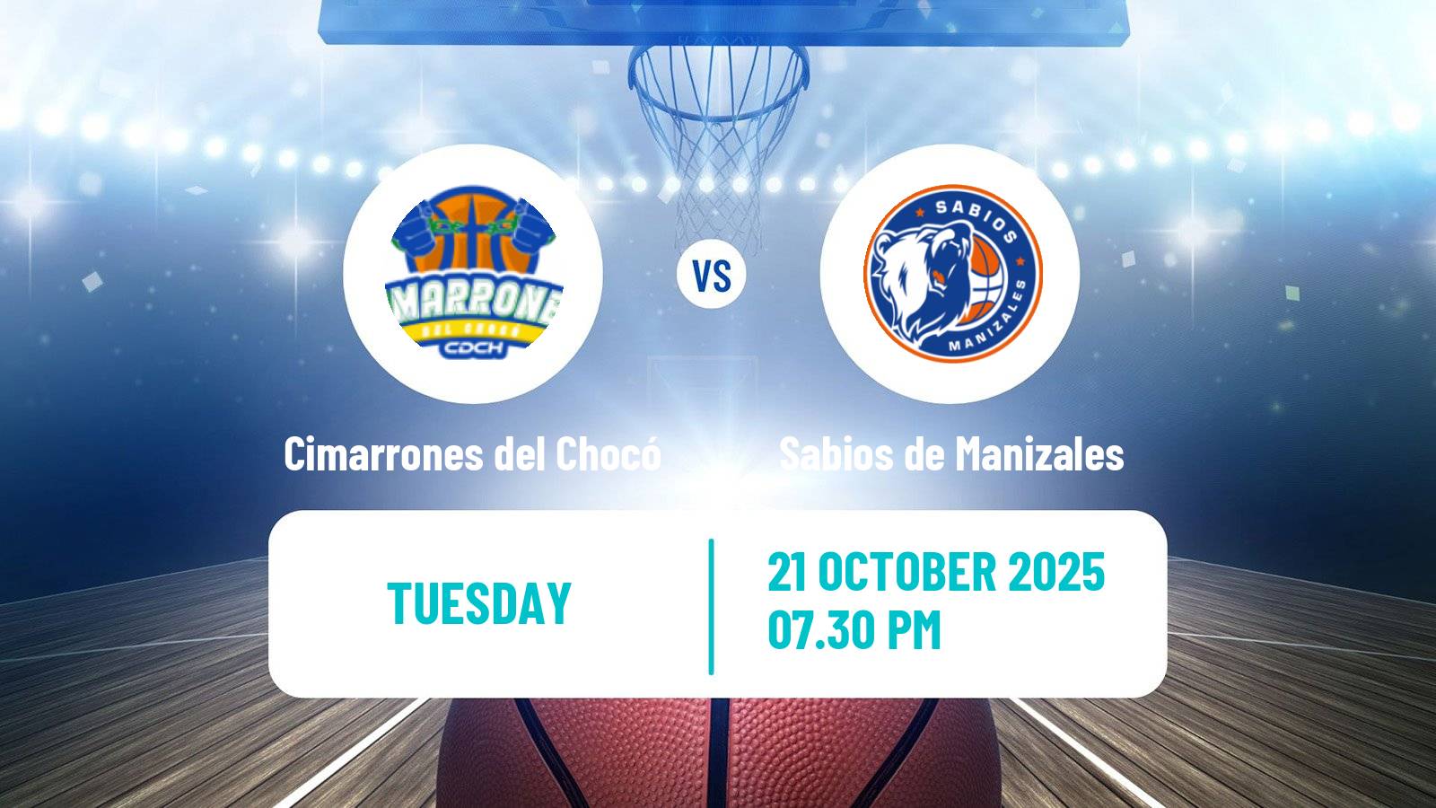 Basketball Colombian LBP Basketball Cimarrones del Chocó - Sabios de Manizales