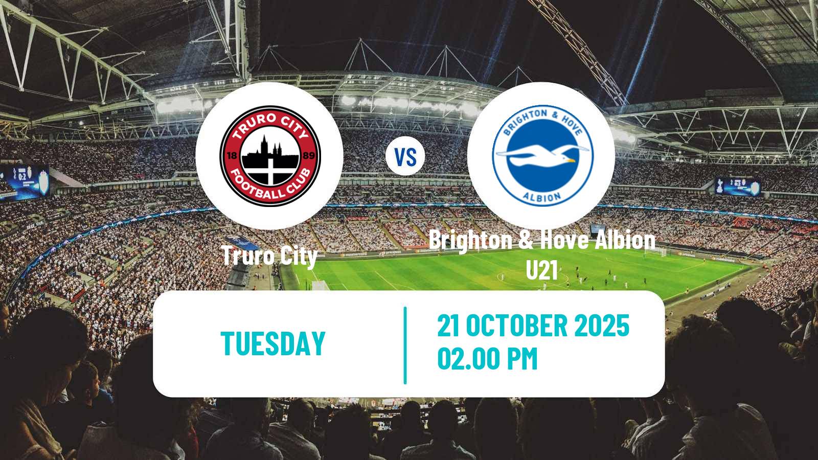 Football English National League Cup Truro City - Brighton & Hove Albion U21