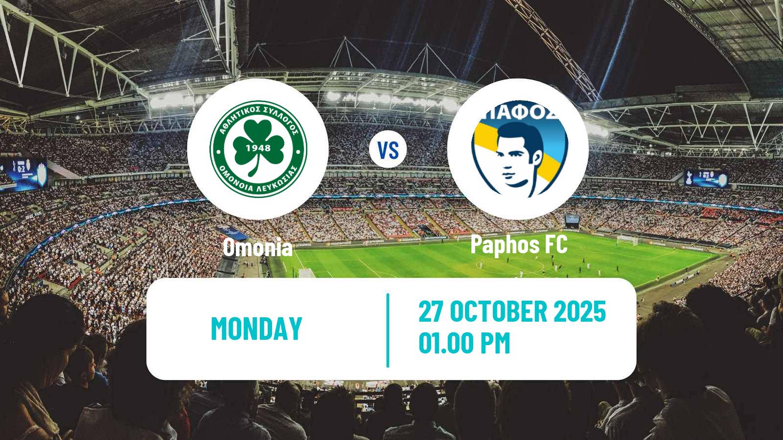 Football Cypriot First Division Omonia - Paphos