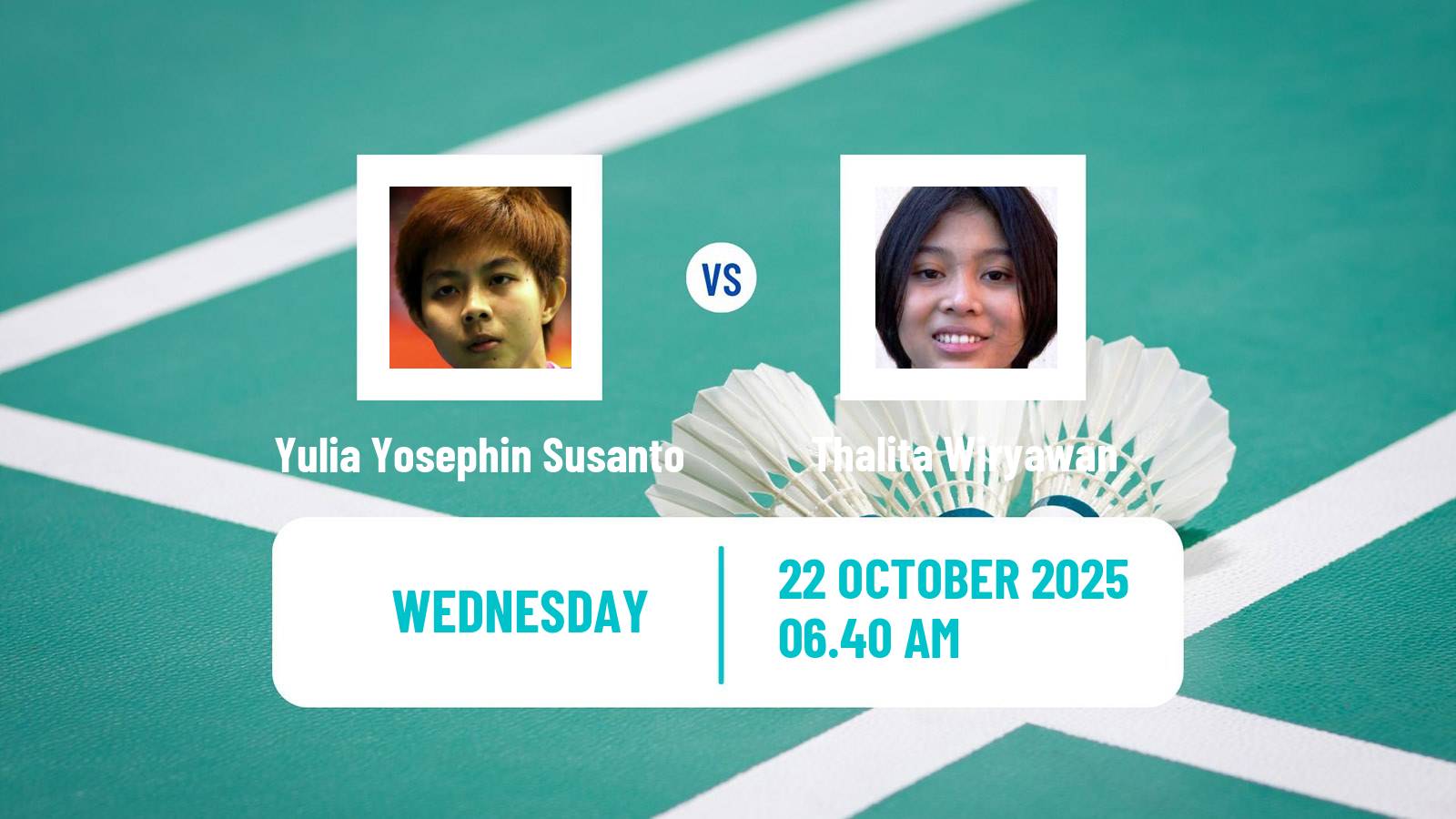 Badminton BWF World Tour Indonesia Masters 3 Women Yulia Yosephin Susanto - Thalita Wiryawan