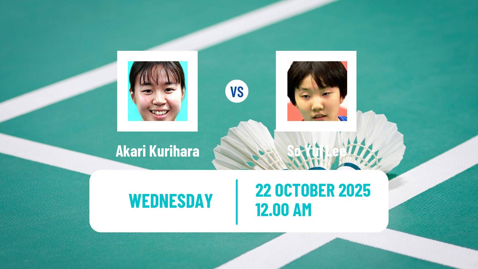 Badminton BWF World Tour Indonesia Masters 3 Women Akari Kurihara - So Yul Lee