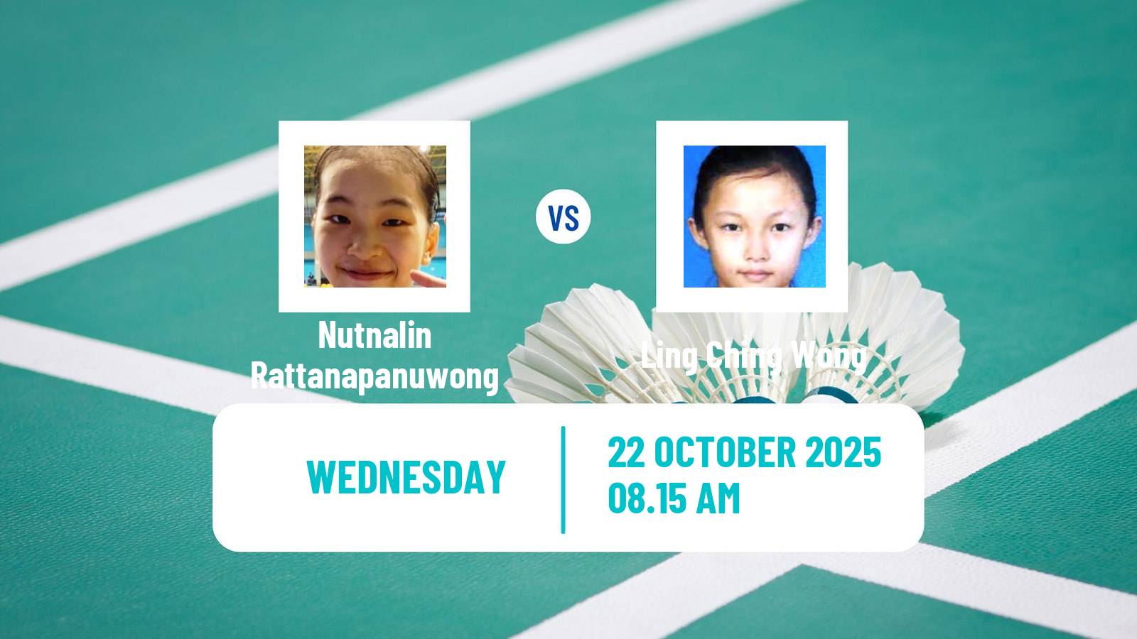 Badminton BWF World Tour Indonesia Masters 3 Women Nutnalin Rattanapanuwong - Ling Ching Wong
