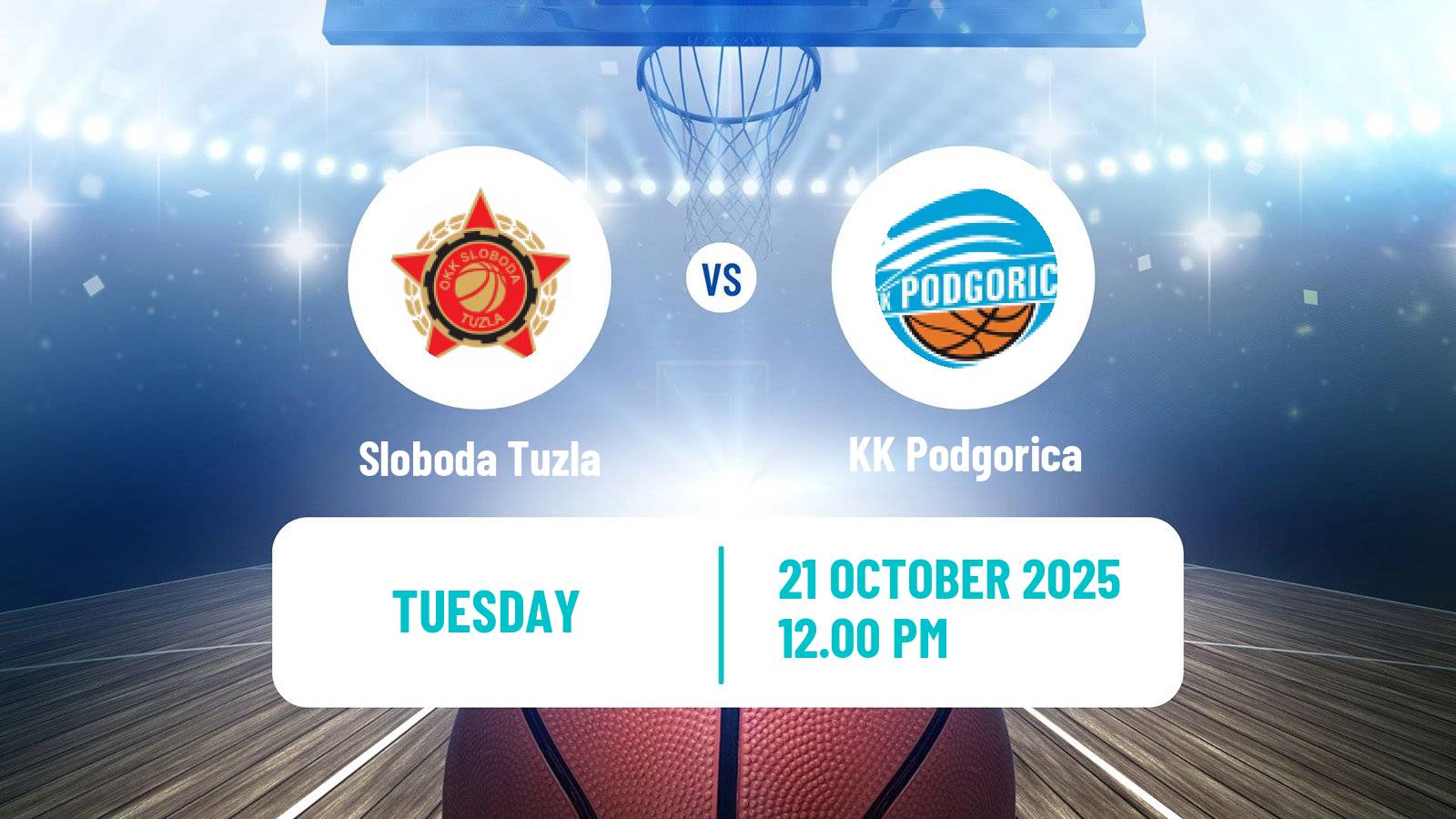 Basketball Adriatic League 2 Sloboda Tuzla - Podgorica