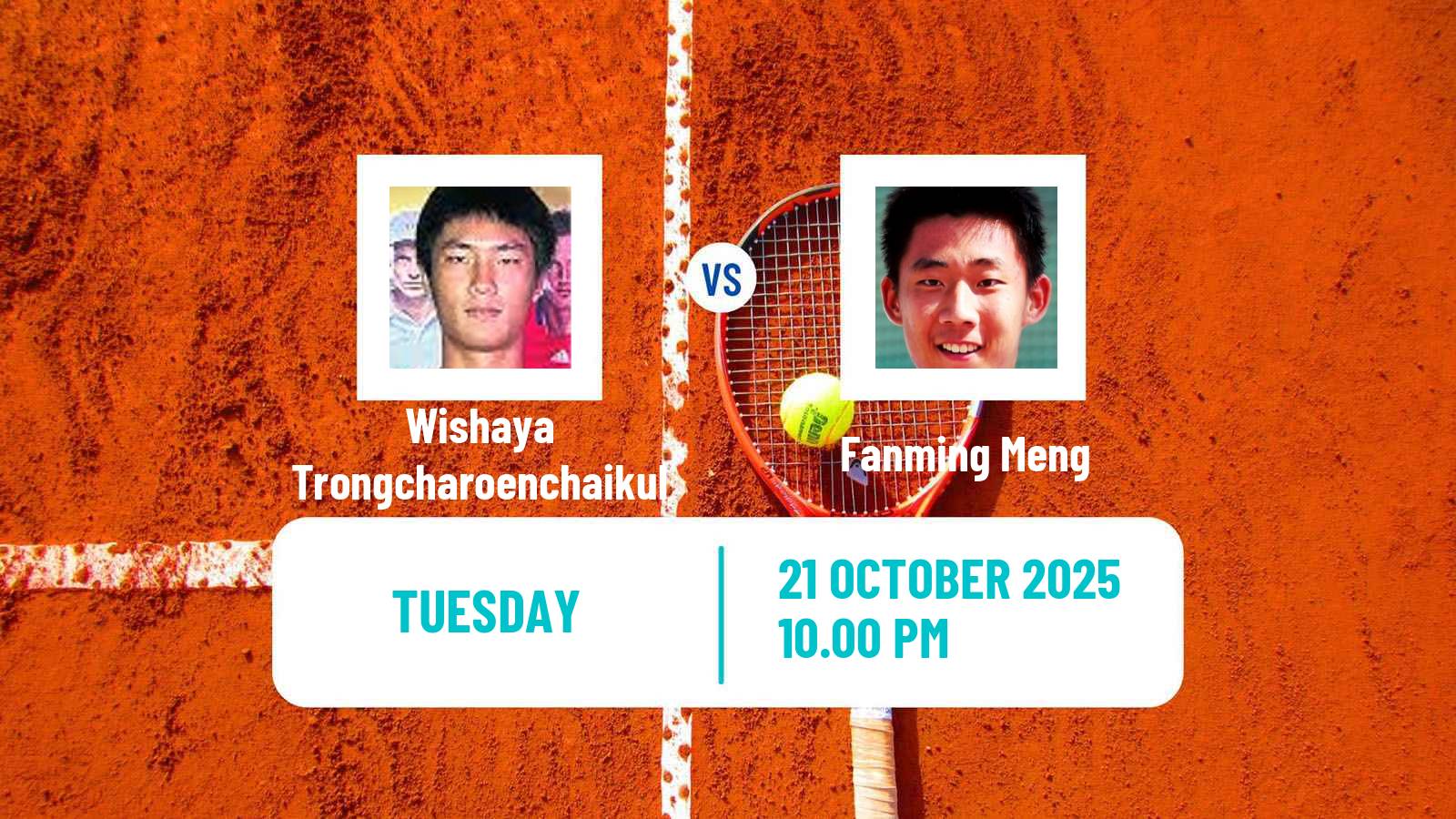 Tennis ITF M25 Huzhou Men Wishaya Trongcharoenchaikul - Fanming Meng