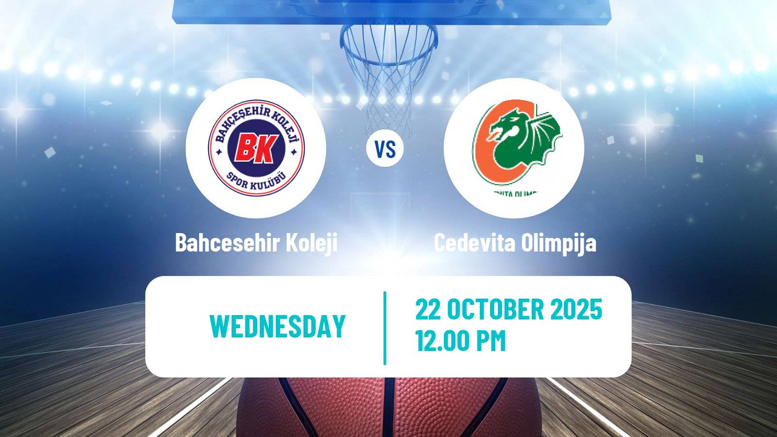 Basketball Eurocup Bahcesehir Koleji - Cedevita Olimpija