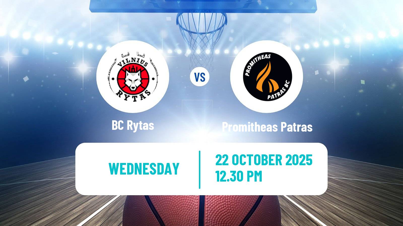Basketball Champions League Basketball Rytas - Promitheas Patras