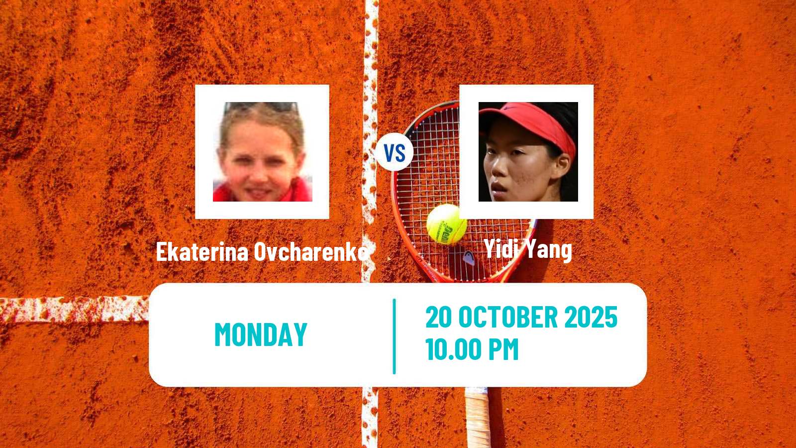 Tennis ITF W35 Qian Daohu Women Ekaterina Ovcharenko - Yidi Yang
