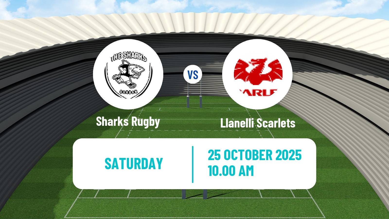 Rugby union United Rugby Championship Sharks - Llanelli Scarlets