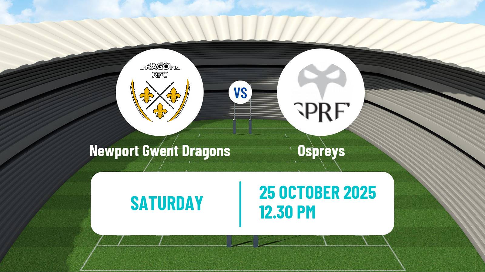 Rugby union United Rugby Championship Newport Gwent Dragons - Ospreys