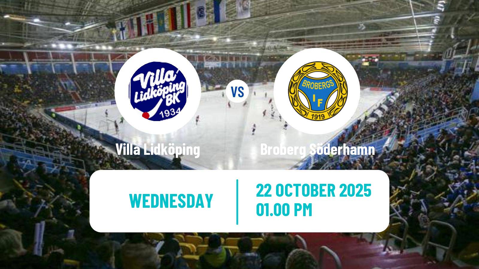 Bandy Swedish Elitserien Bandy Villa Lidköping - Broberg Söderhamn