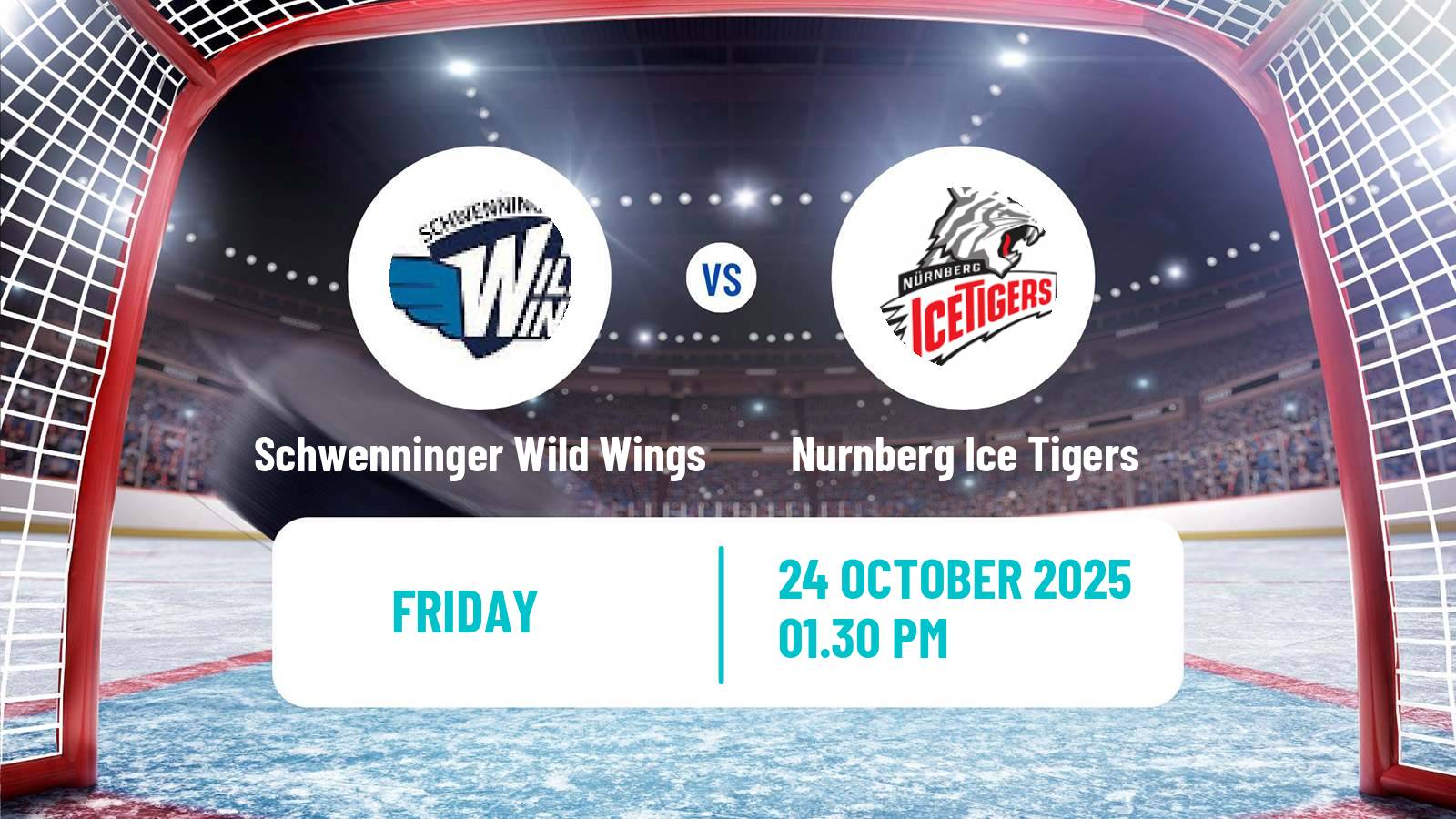 Hockey German Ice Hockey League Schwenninger Wild Wings - Nurnberg Ice Tigers