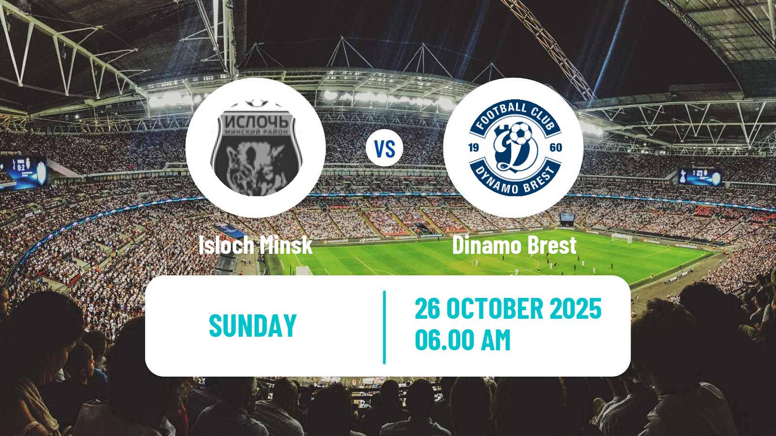 Football Belarusian Vysshaya Liga Isloch Minsk - Dinamo Brest