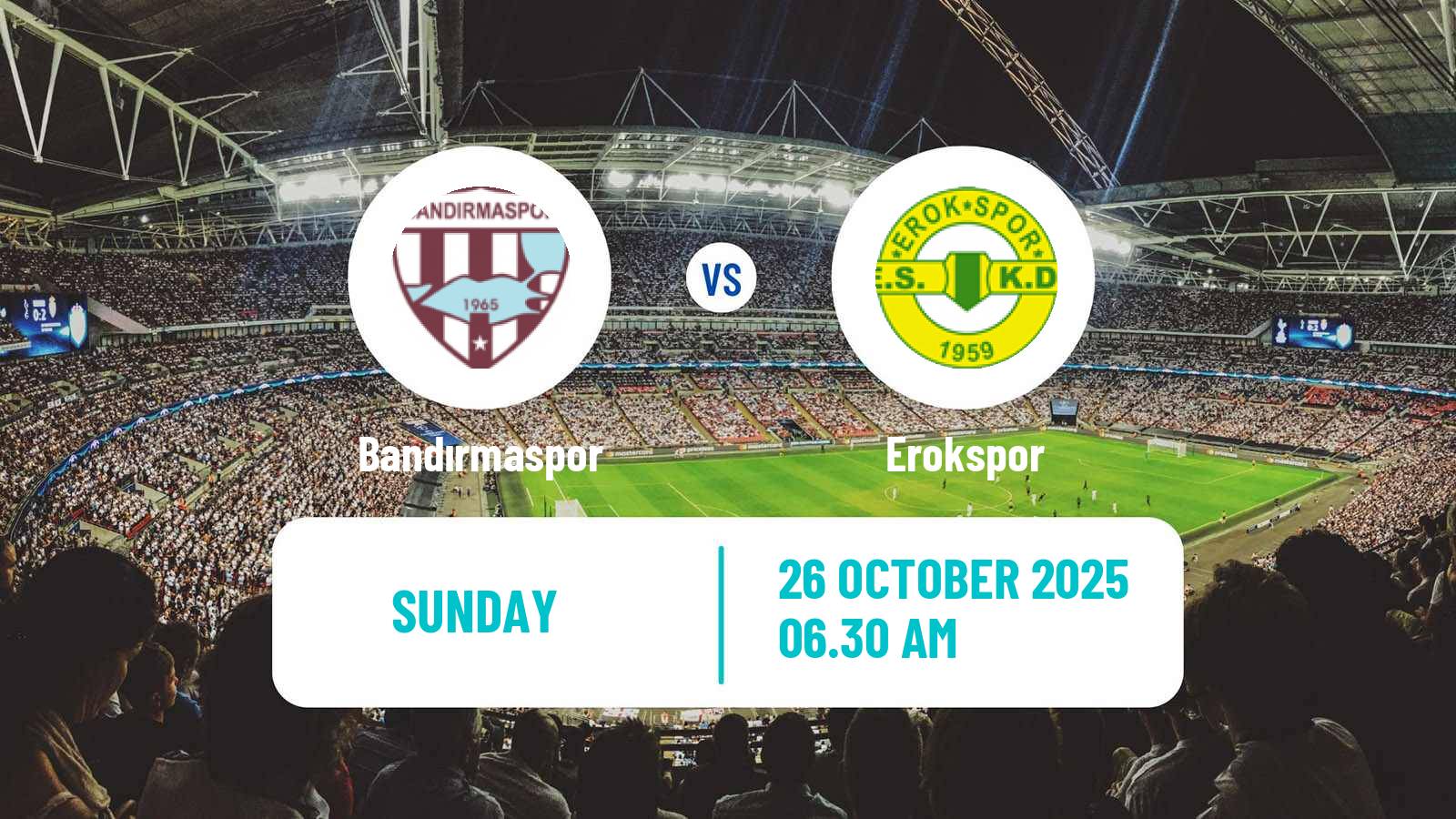 Football Turkish First League Bandırmaspor - Erokspor