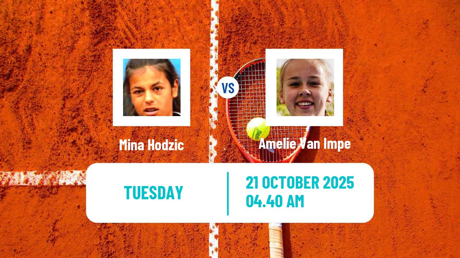 Tennis ITF W75 Hamburg Women Mina Hodzic - Amelie Van Impe