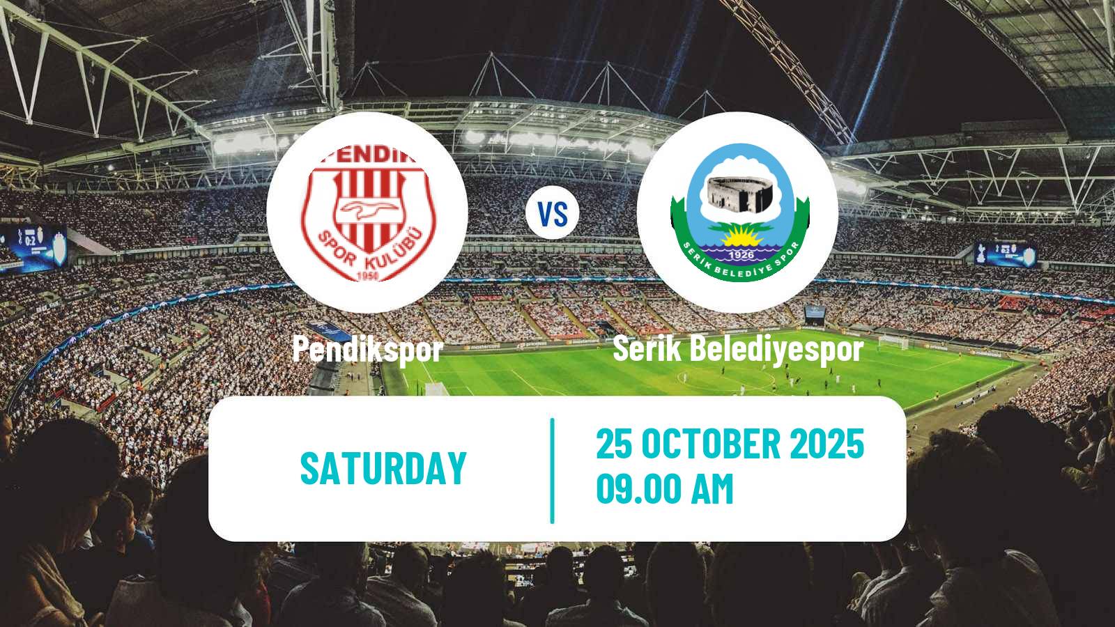 Football Turkish First League Pendikspor - Serik Belediyespor