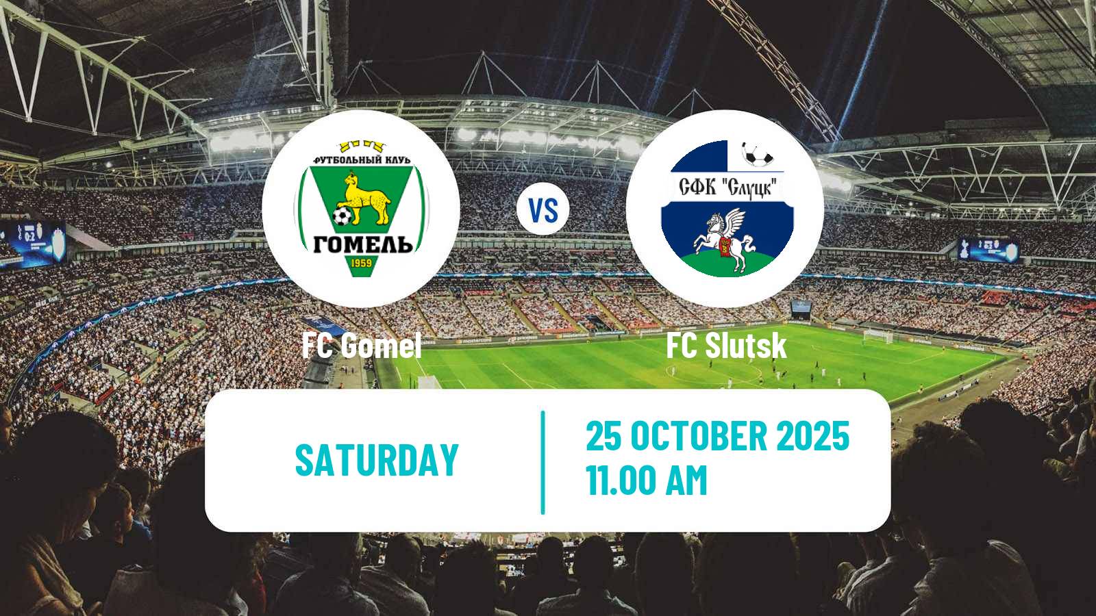 Football Belarusian Vysshaya Liga Gomel - Slutsk