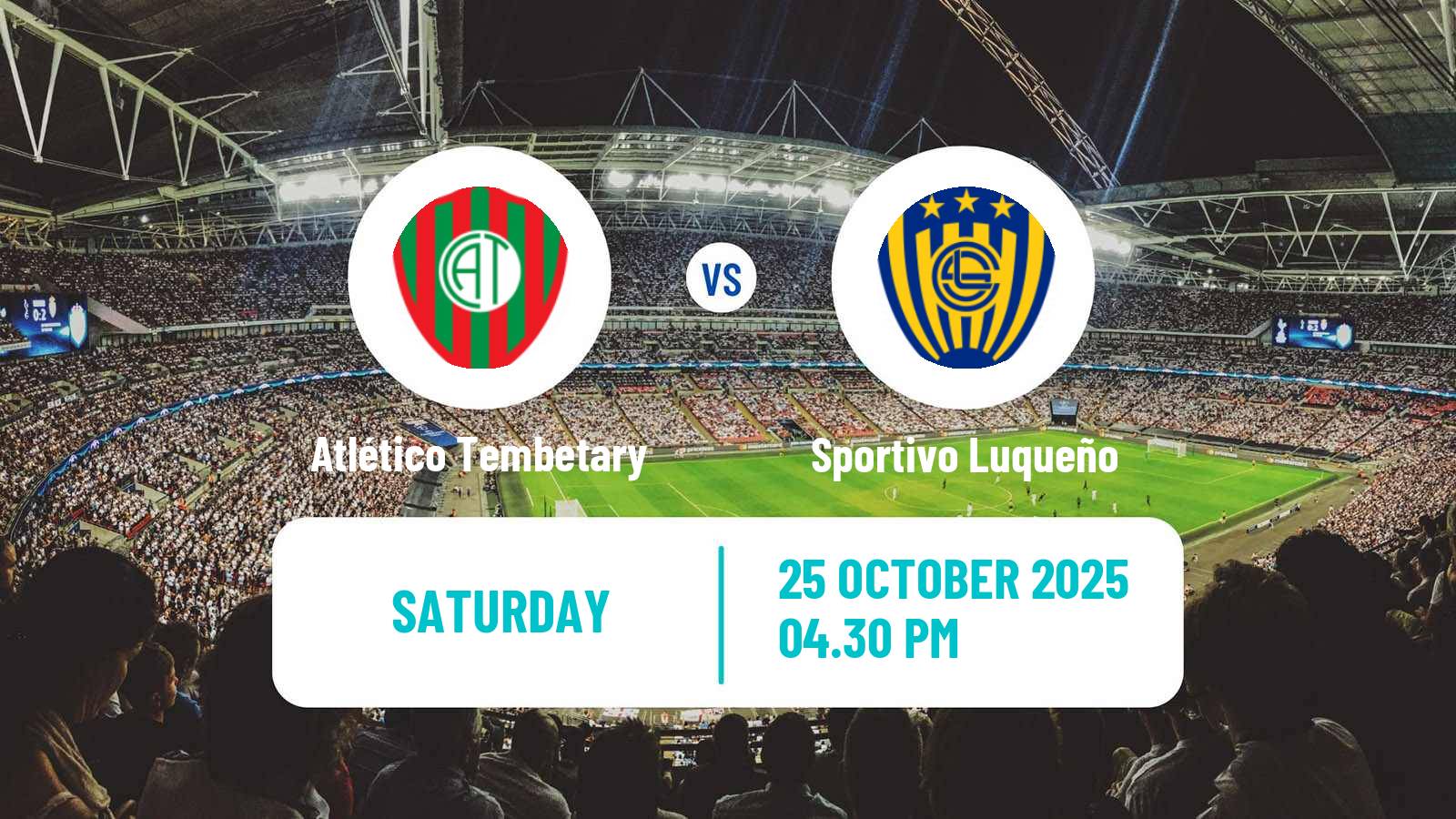 Football Paraguayan Primera Division Atlético Tembetary - Sportivo Luqueño