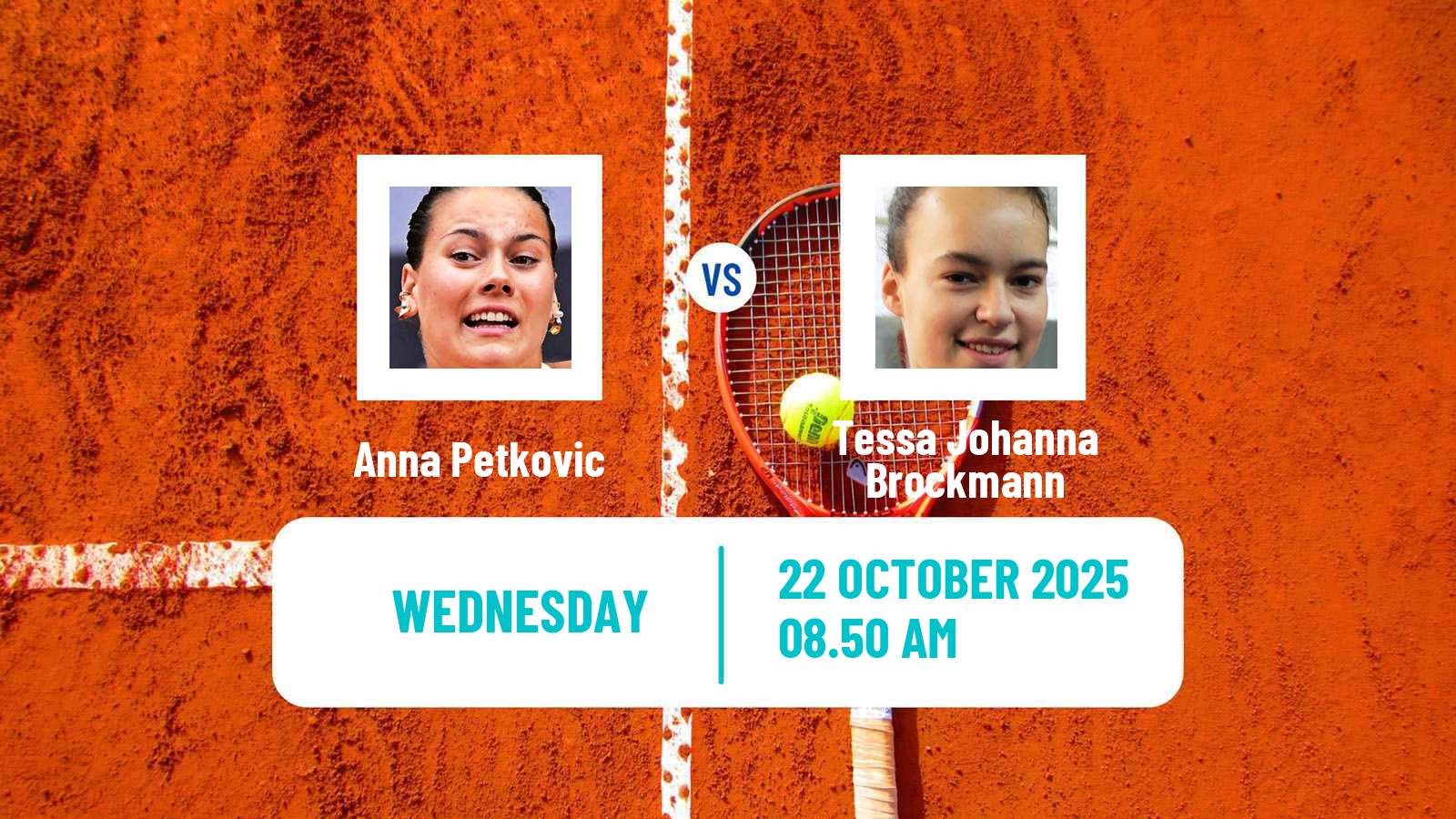 Tennis ITF W75 Hamburg Women Anna Petkovic - Tessa Johanna Brockmann