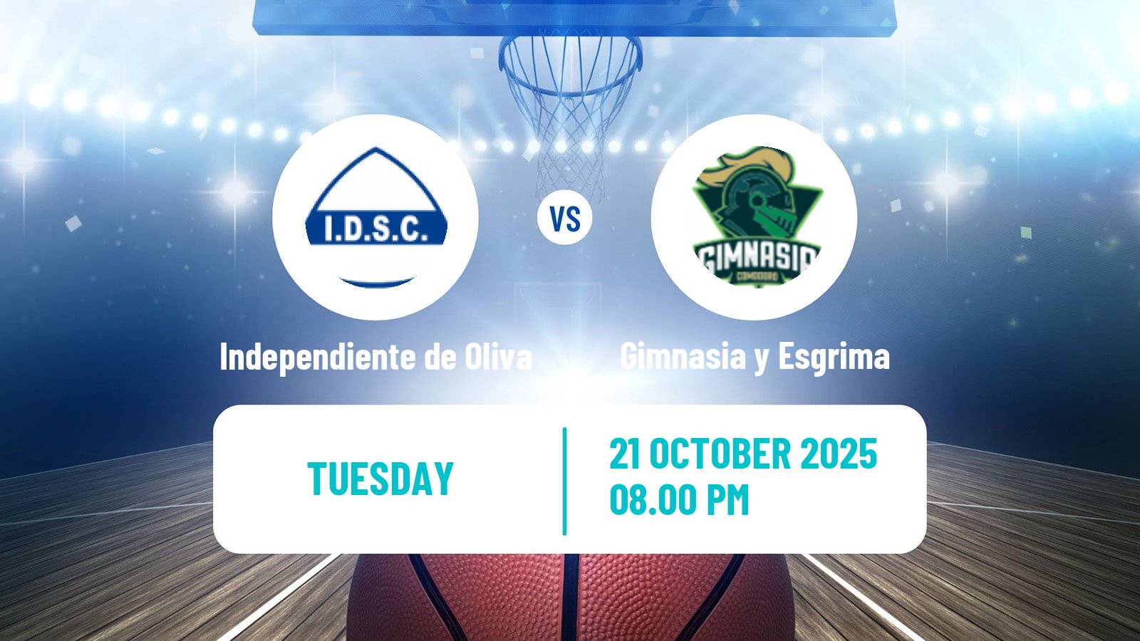 Basketball Argentinian LNB Independiente de Oliva - Gimnasia y Esgrima