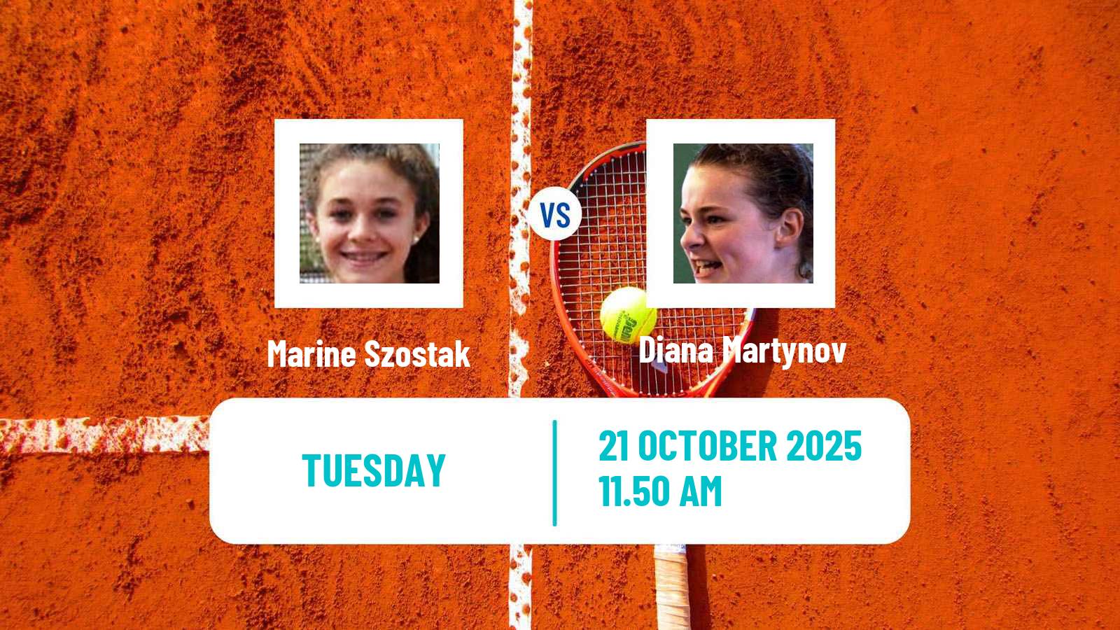 Tennis ITF W75 Poitiers Women Marine Szostak - Diana Martynov