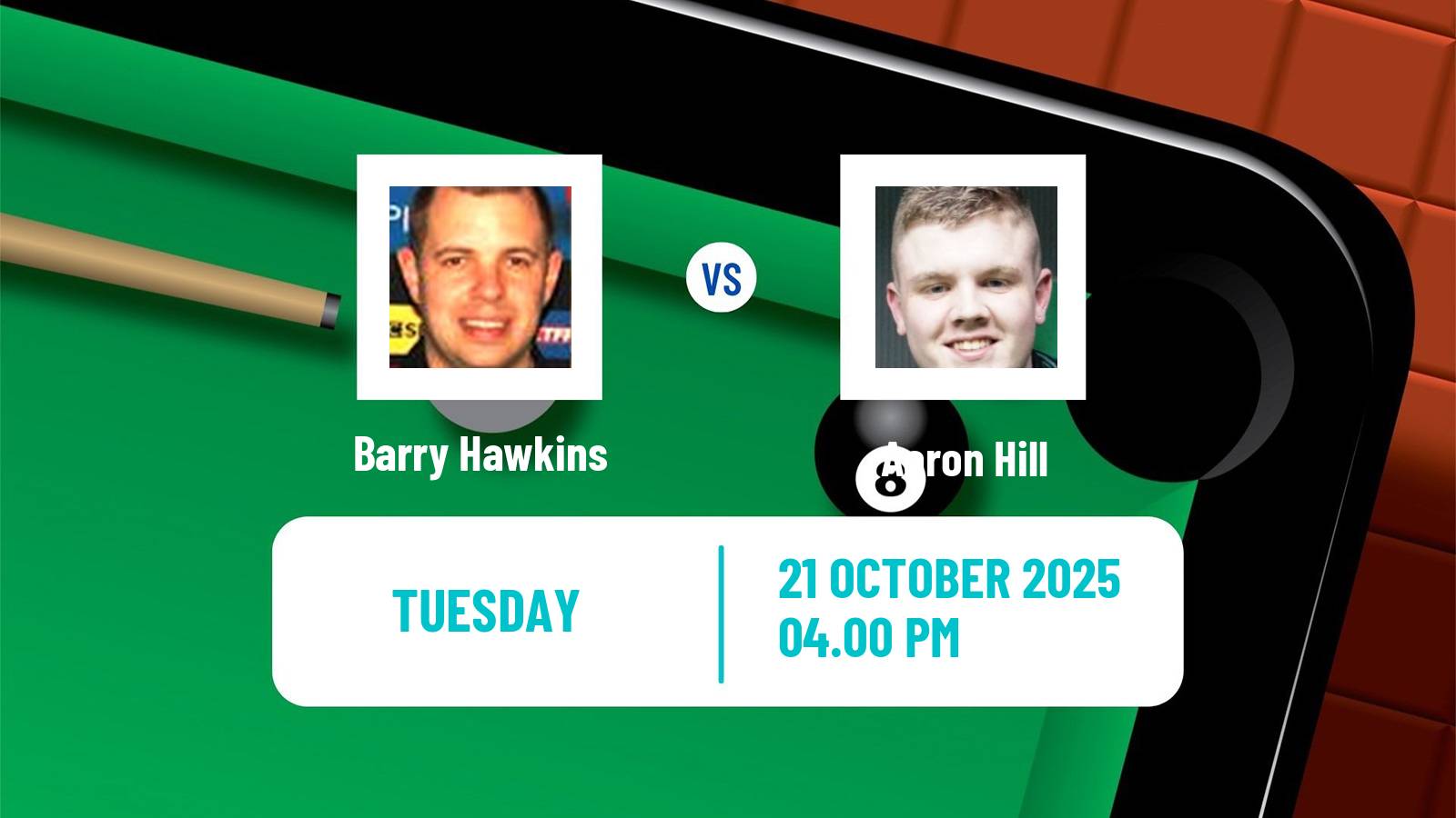 Snooker Northern Ireland Open Barry Hawkins - Aaron Hill