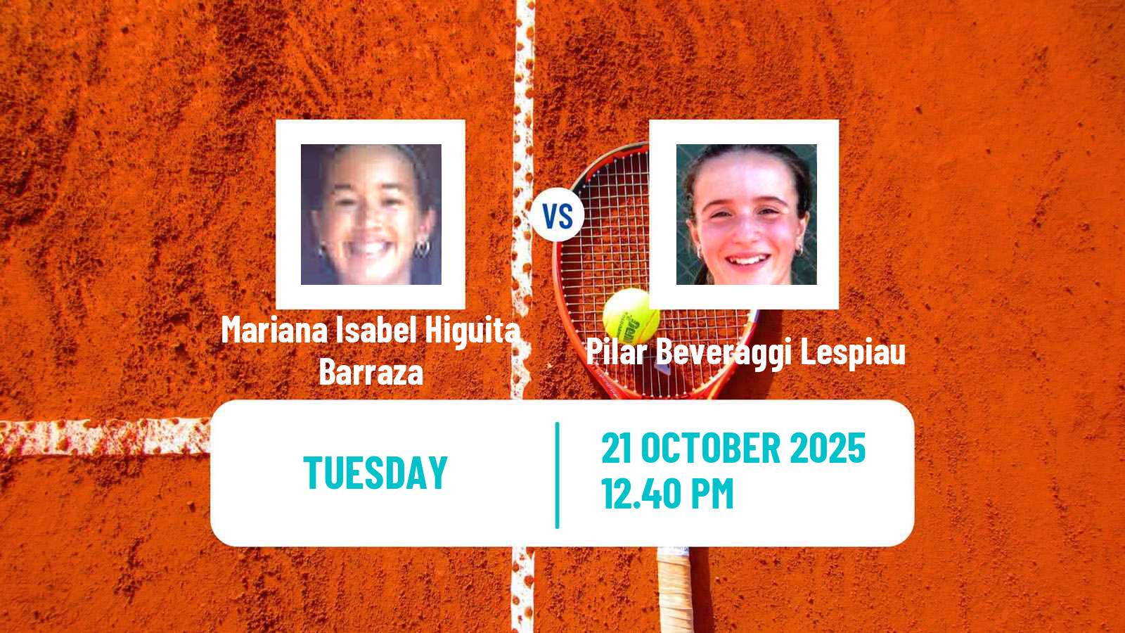 Tennis ITF W50 Ibague Women Mariana Isabel Higuita Barraza - Pilar Beveraggi Lespiau
