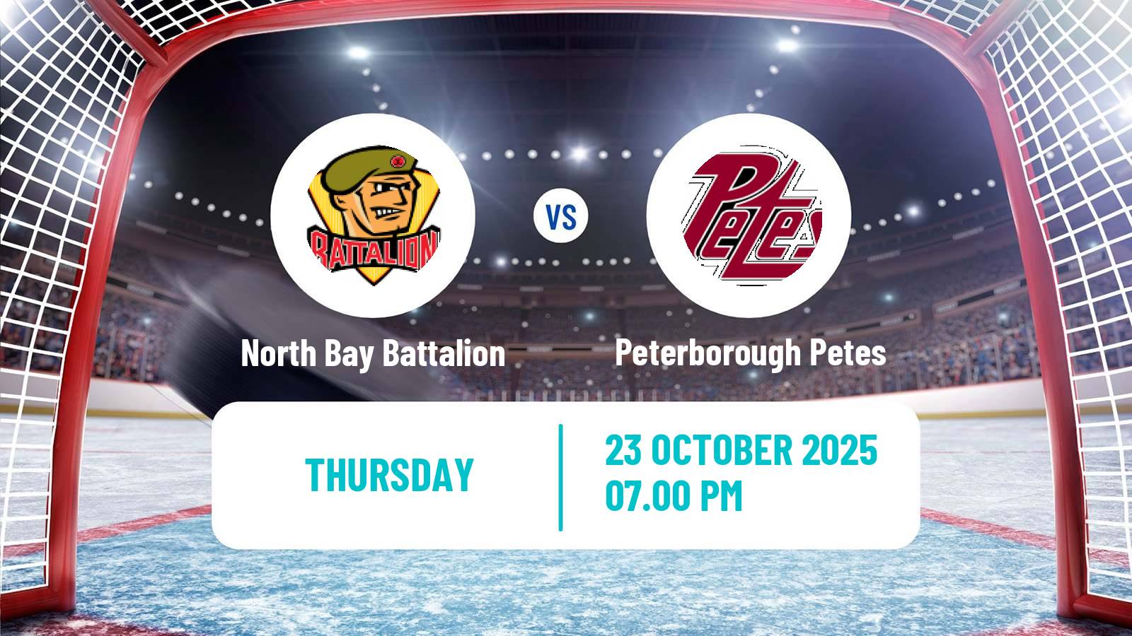 Hockey OHL North Bay Battalion - Peterborough Petes