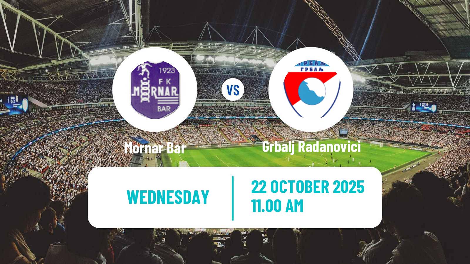 Football Montenegrin Cup Mornar Bar - Grbalj Radanovici