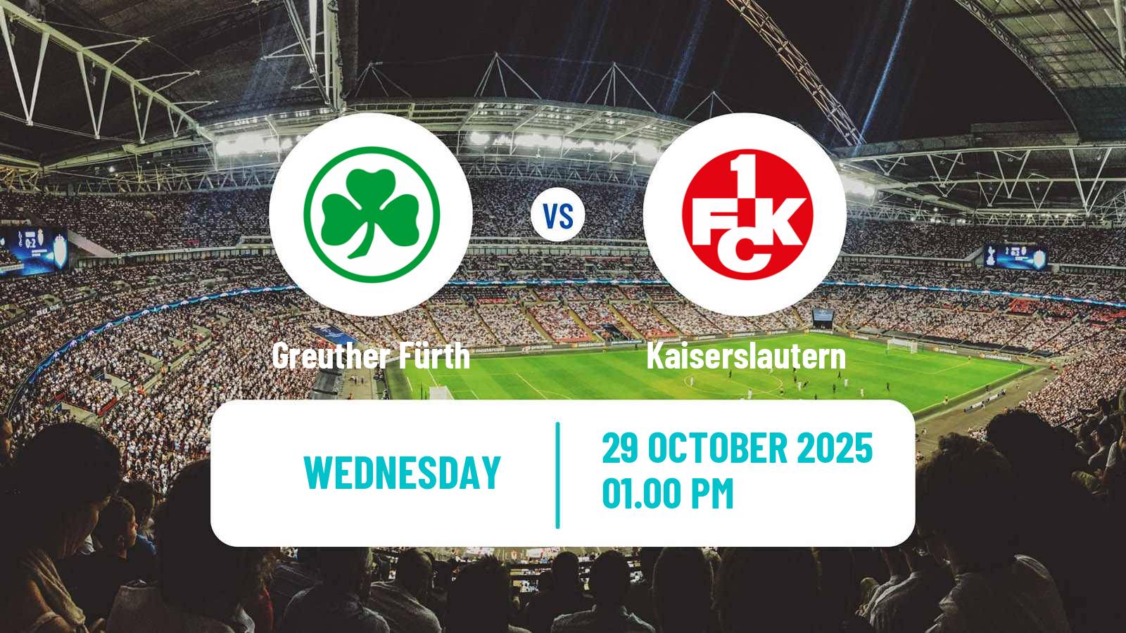 Football German DFB Pokal Greuther Fürth - Kaiserslautern