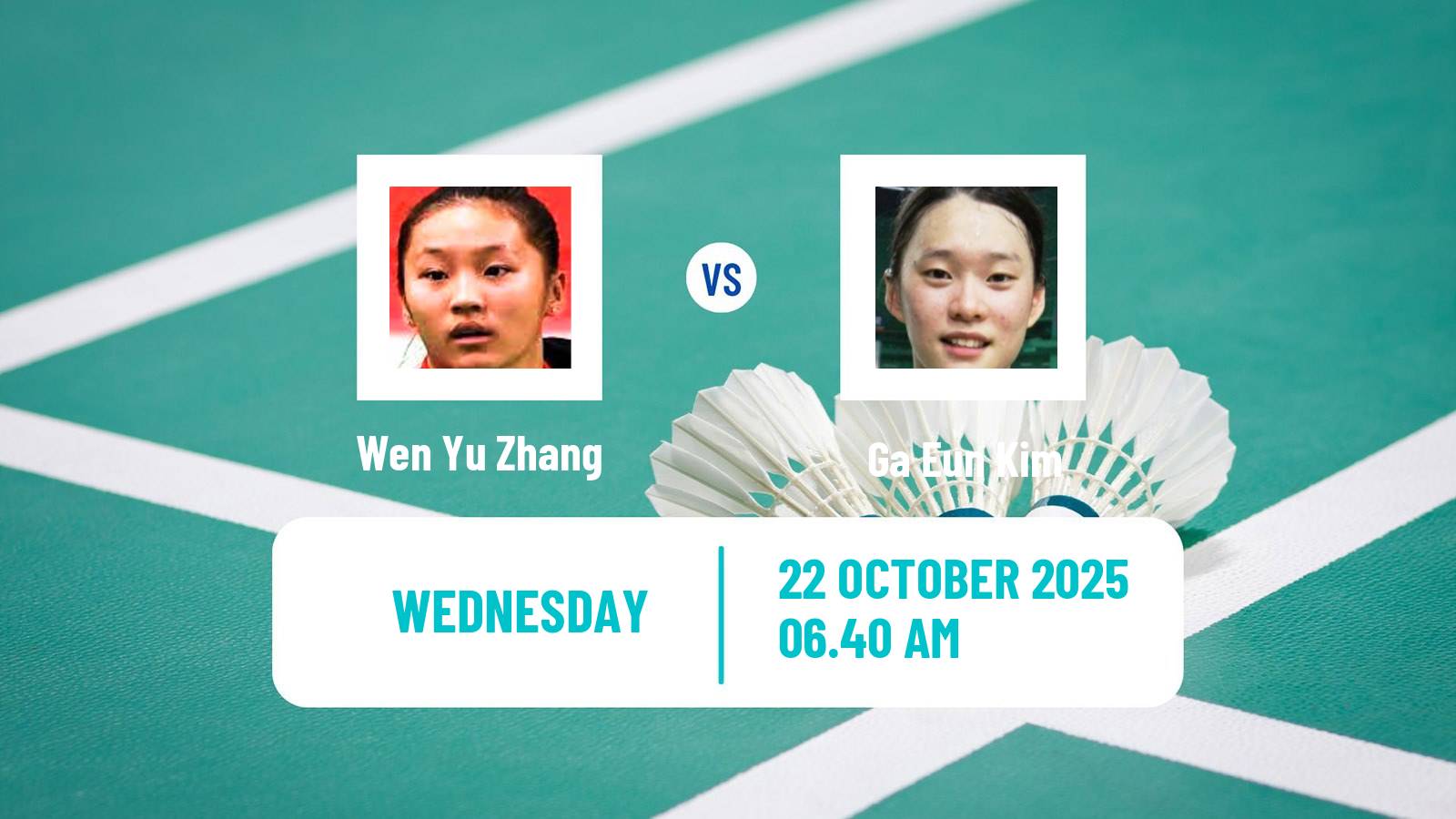 Badminton BWF World Tour French Open Women Wen Yu Zhang - Ga Eun Kim