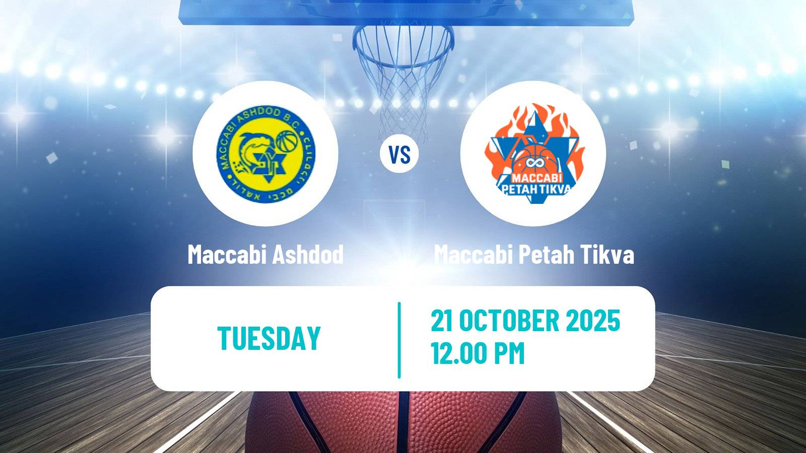 Basketball Israeli Liga Leumit Basketball Maccabi Ashdod - Maccabi Petah Tikva