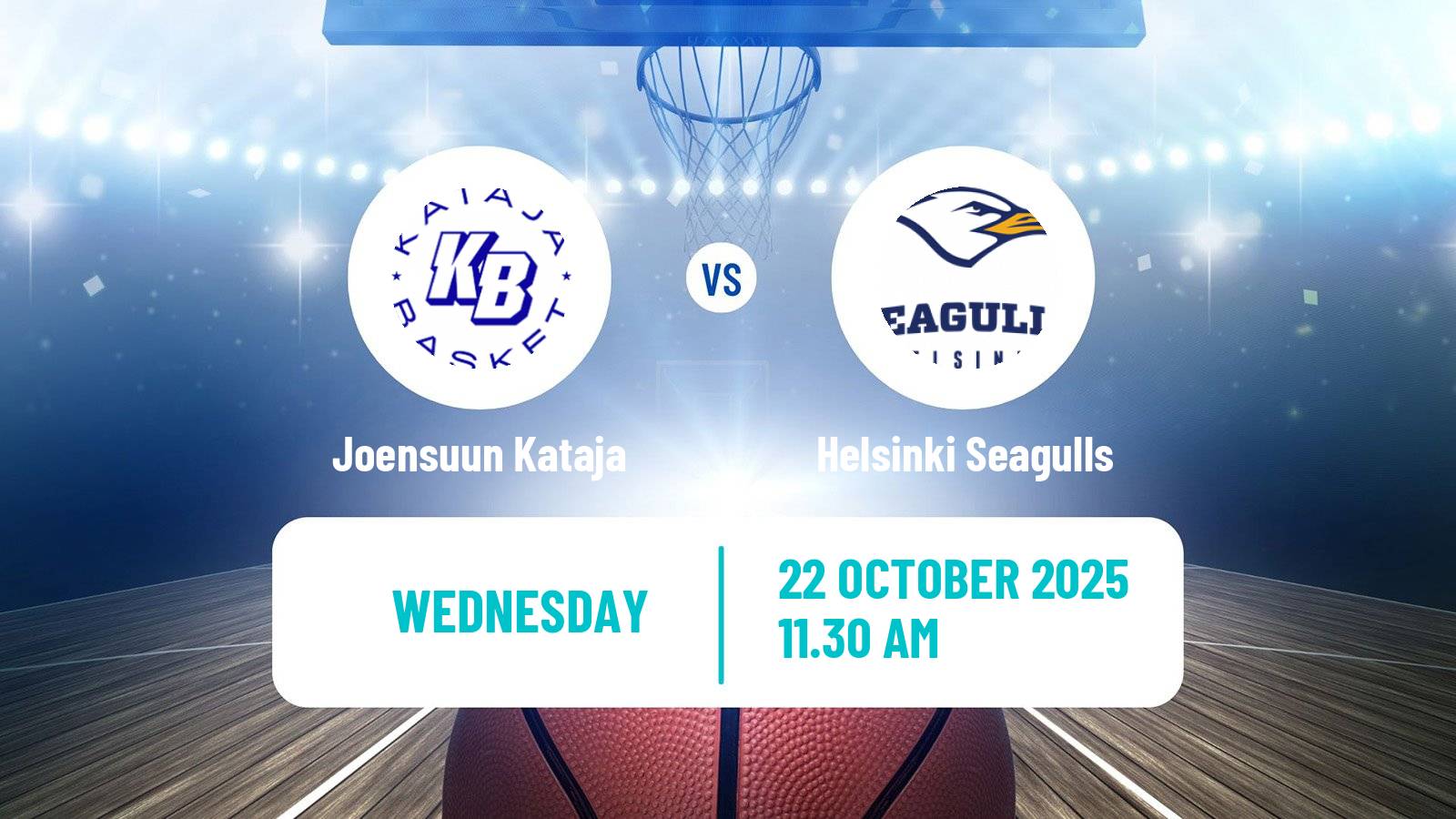 Basketball Finnish Korisliiga Joensuun Kataja - Helsinki Seagulls